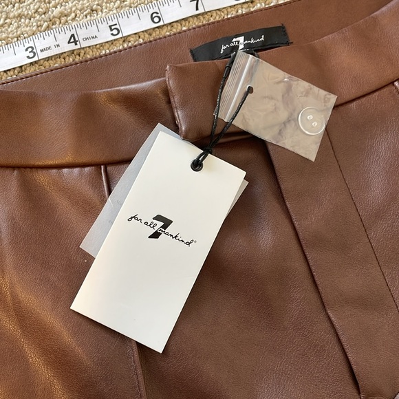 7 for all mankind faux leather pants - Picture 9 of 9